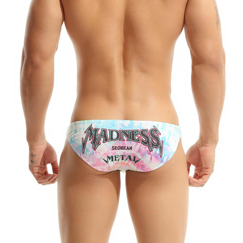Printed Briefs Fashion Sexy Low-waist Bikini Underwear Men Cute-MF01702-Veeddydropshipping
