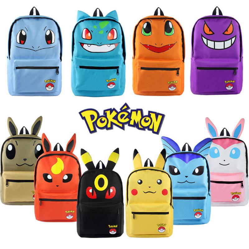 New Anime Pokemon Pikachu Nylon Backpack Squirtle Eevee-TB00088-Veeddydropshipping