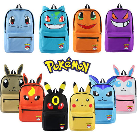 New Anime Pokemon Pikachu Nylon Backpack Squirtle Eevee-TB00088-Veeddydropshipping