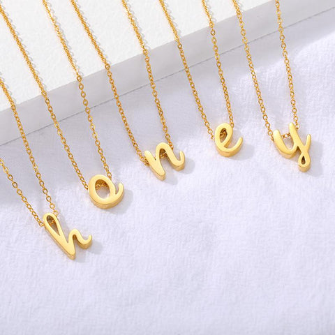 Letter Necklaces For Women Stainless  Necklace Jewelry -JW01251-Veeddydropshipping