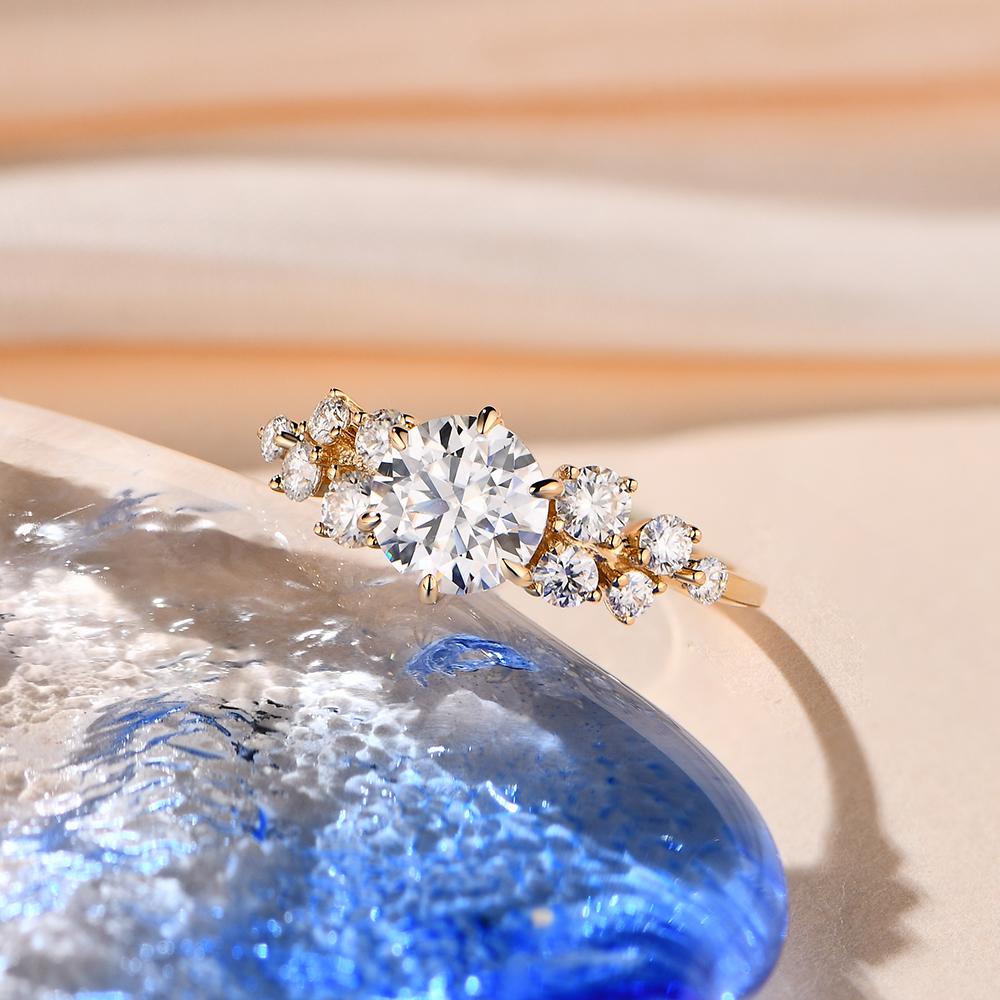 Handmade Round Rings Engagement Bride Wedding Gift Fine Jewelry -JW00556-Veeddydropshipping