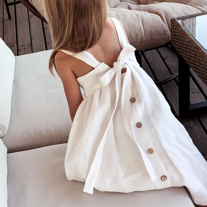 Summer Child Girl Sundress Kids Cotton Clothes-Veeddydropshipping