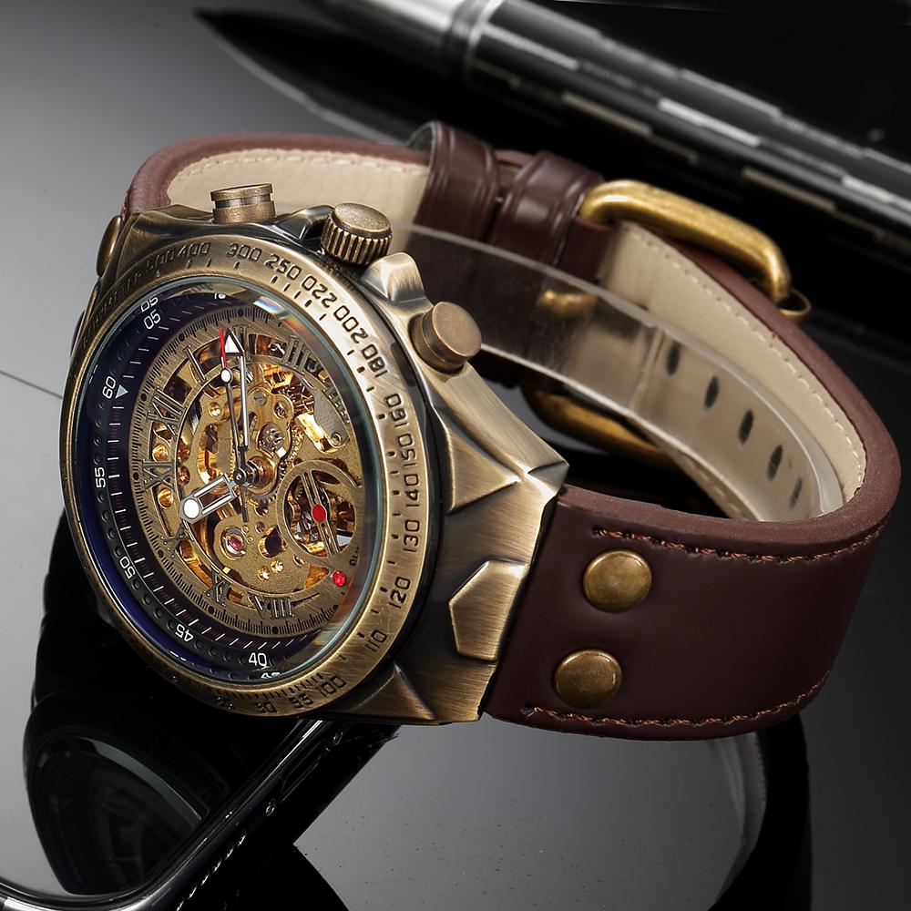 Men Automatic Mechanical Watch Skeleton Steampunk-JW00629-Veeddydropshipping