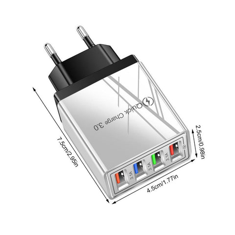 USB Wall Charger Multiport 3.0 Fast Charging Block For All USB Charging Devices-PA00372-Veeddydropshipping