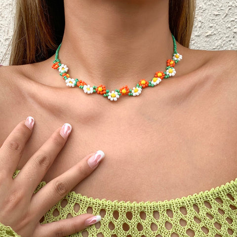 Beads Chain Choker Necklace For Women Korean Fashion -JW01272-Veeddydropshipping