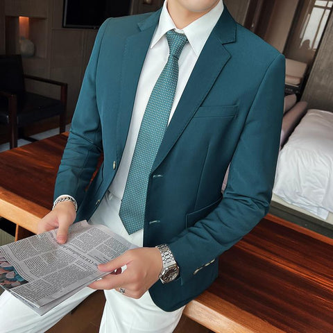 Blazer Jackets For Men Clothing 2023 Two Buttons Slim Fit-MF01275-Veeddydropshipping