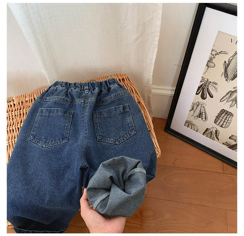 Boys fashion white line straight Jeans 2-7 Years Children loose all-match-TB01251-Veeddydropshipping