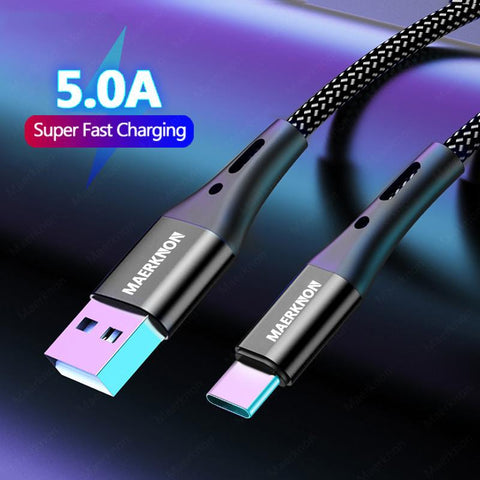 5A USB Type C Cable Fast Charging Wire for Samsung Galaxy S10 S9 Plus-PA01028-Veeddydropshipping