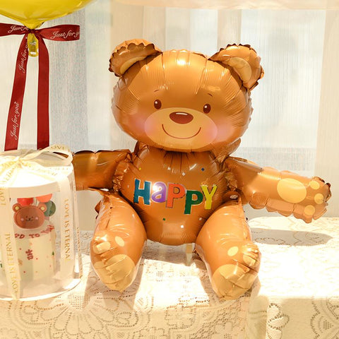 Cartoon Animal Theme With Bear Foil Balloon-HA00611-Veeddydropshipping