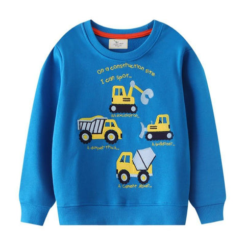 Jumping Meters Autumn Winter Children&#39;s Sweatshirts With Cars-TB01345-Veeddydropshipping