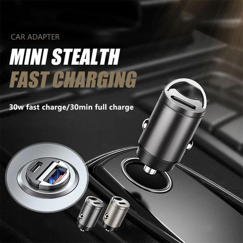 Mini Stealth Car Adapter QC 4.0 3.0 Quick-PA01167-Veeddydropshipping