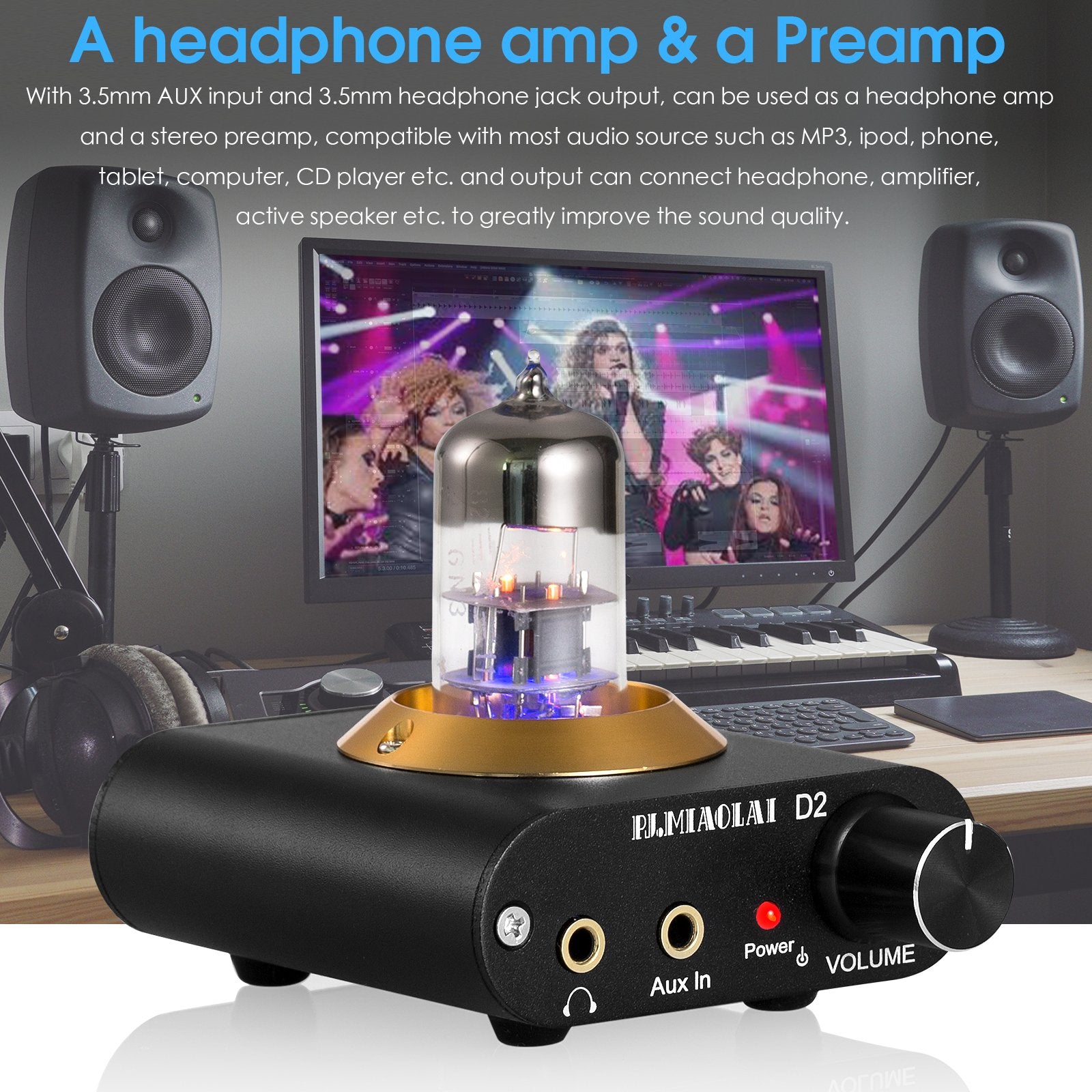 Audio Vacuum Valve Tube Amplifier Stereo Preamp-Veeddydropshipping