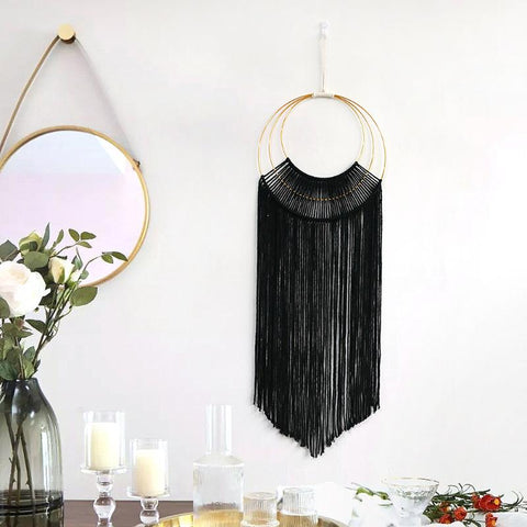 Creative Metal Round Cotton Wall Decoration-HA00215-Veeddydropshipping