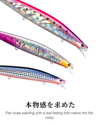 1 Pcs Sinking Minnow 145mm 25.5g Wobbler Lure Long Casting Fishing Lure Artificial Bait -OS00481-Veeddydropshipping
