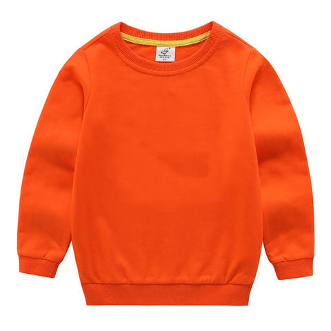 Boys Basic Style Sweatshirt Kids Autumn Solid Color Inner Matching Tops-TB01332-Veeddydropshipping