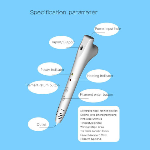 3D Printing Pen  PCL Filament-CO01246-Veeddydropshipping