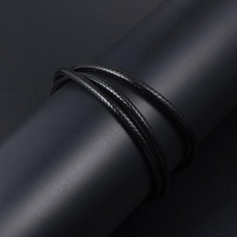 Leather Chain Necklace Handmade Braid Rope Long Necklace -JW01274-Veeddydropshipping