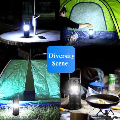 Solar LED Portable Lantern Telescopic Torch Lamp Multi-function-TI00846-Veeddydropshipping