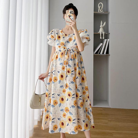 Maternity Nursing Breastfeeding Dresses Summer Clothes For Pregnant-TB00607-Veeddydropshipping