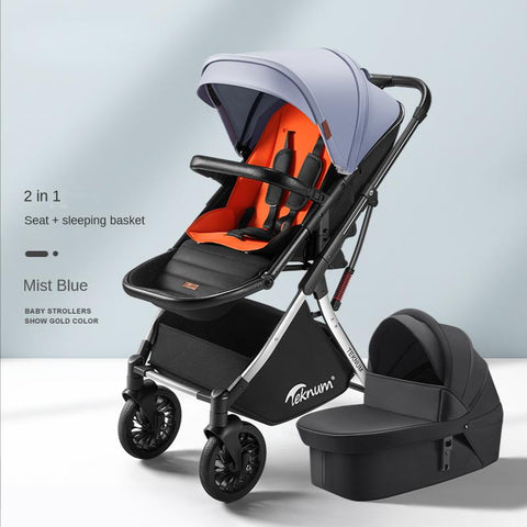 Baby stroller luxury High landscape design 2 in 1 shock absorption-TB00388-Veeddydropshipping