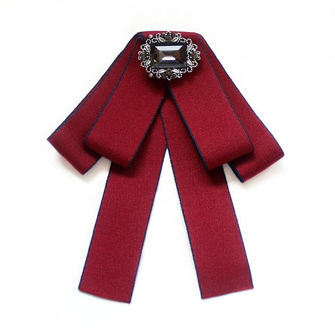 Bow Tie Brooches for Women-WF01255-Veeddydropshipping