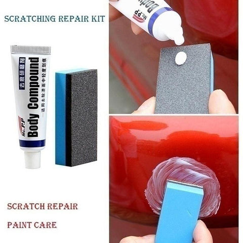 2pcs/set Car Scratch Remover Car Polishing Paste with Sponge, Car-AM00390-Veeddydropshipping