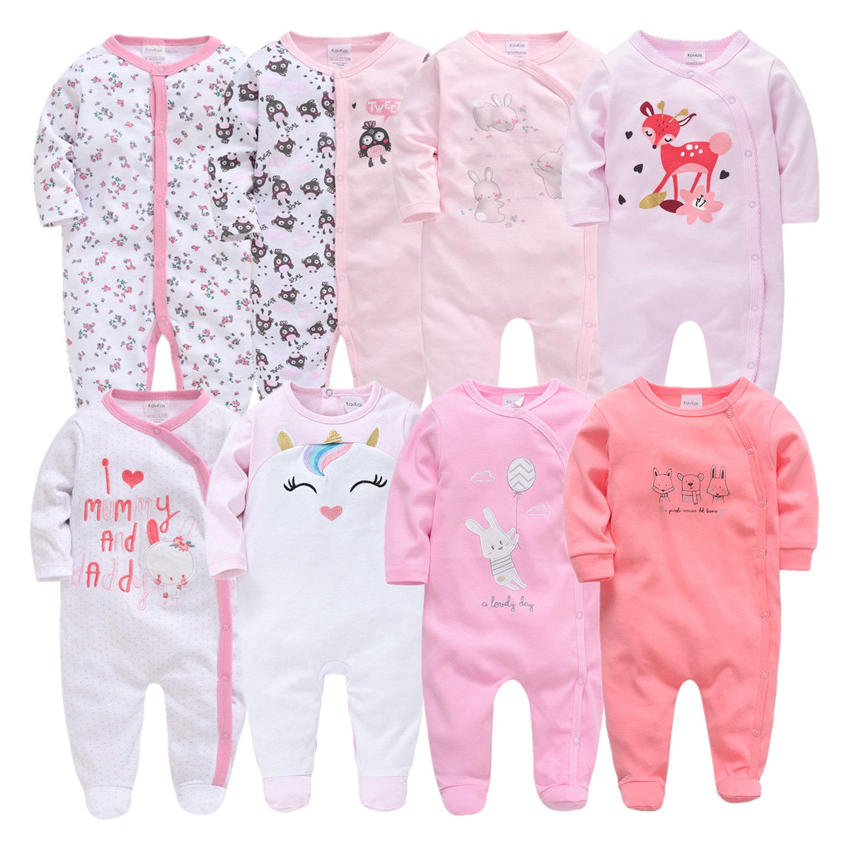 Newborn Baby Girl Rompers Cartoon Infant Boy Jumpsuit Roupas-TB00283-Veeddydropshipping