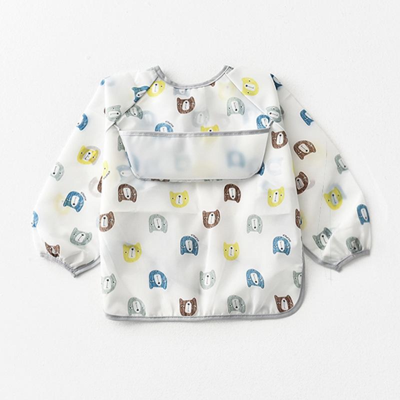 Cute Baby Bibs Toddler Baberos Bavoir Waterproof Long Sleeve -Veeddydropshipping-5