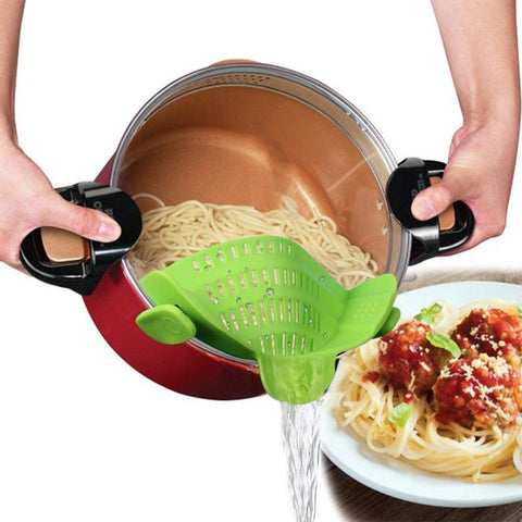 Clip-on Pan Pot Strainer Anti-spill Pasta Pot Strainer-HA01334-Veeddydropshipping