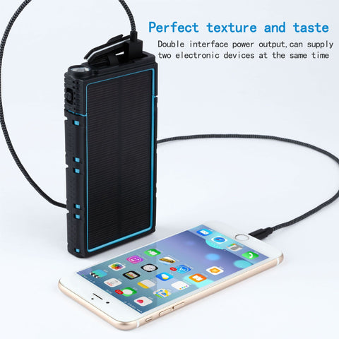 New Sale 80000mAh Solar Portable Large Capacity Ultra-thin Power Bank with Led Lamp-PA00459-Veeddydropshipping