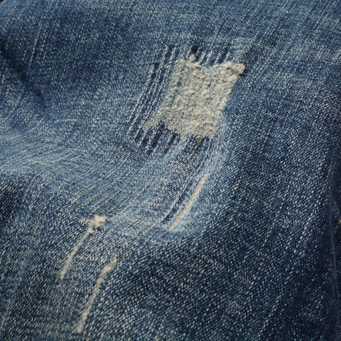 High Quality Retro Dark Blue Elastic Slim Fit Ripped Jeans-MF00681-Veeddydropshipping