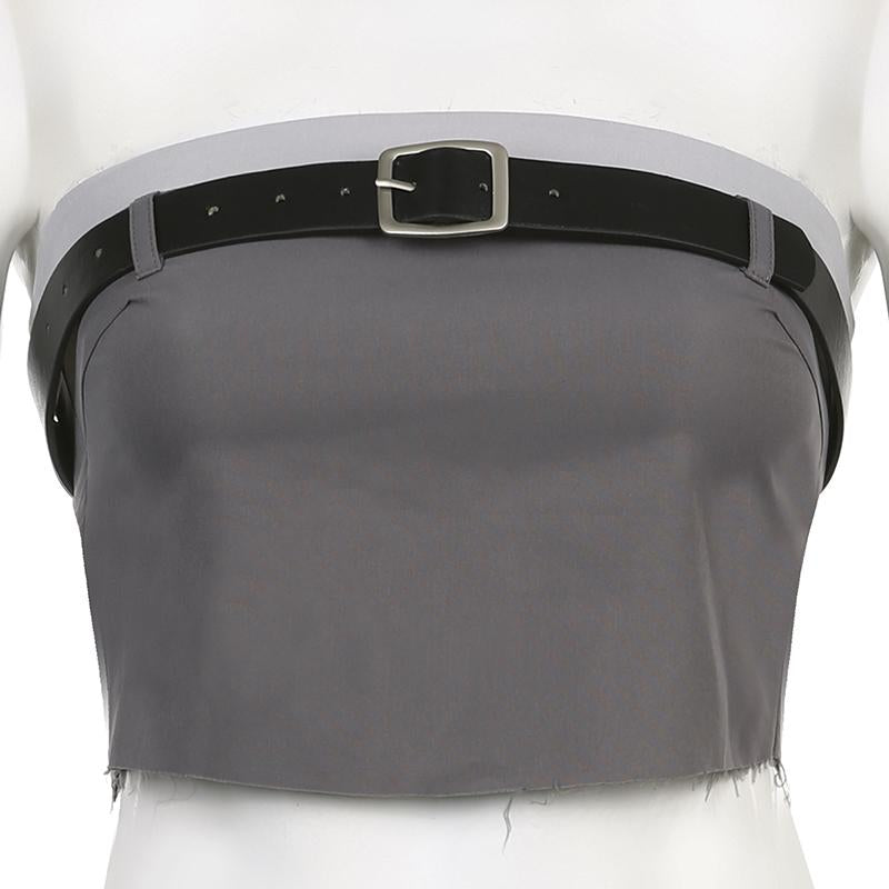 Banadge Corset Top Sleeveless Strapless Cargo Mini Vest-Veeddydropshipping