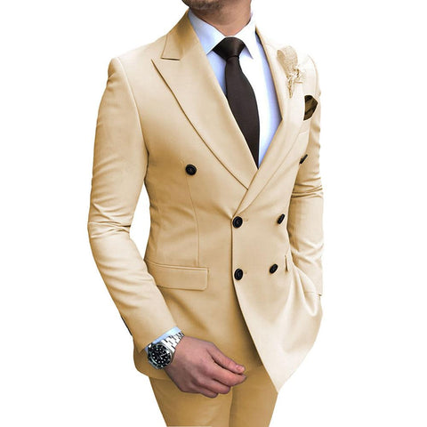 Business Wedding Suits Best Man Blazer Groom Tuxedos-MF01269-Veeddydropshipping