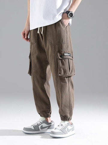 Pants Men Plus Size Baggy Joggers Streetwear-MF00608-Veeddydropshipping