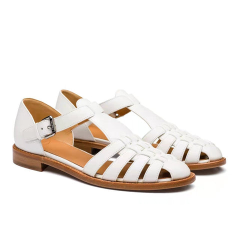 Shoes Fish Style Sandal Gladiator Low Heel Shoes Woman Buckle-BS00841-Veeddydropshipping