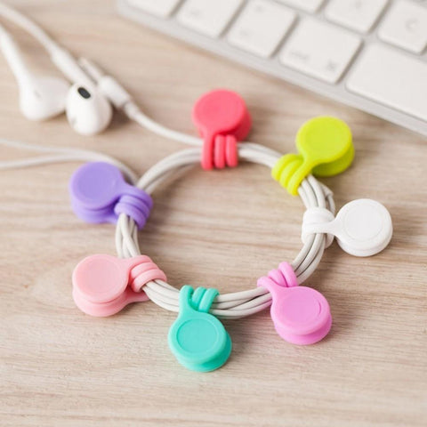 4pcs Cable Organizer Soft Silicone Magnetic Cable Winder Cord Earphone Storage Holder-PA00880-Veeddydropshipping