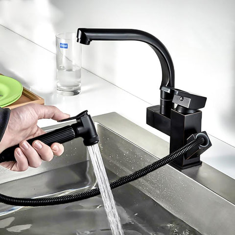 360° Rotating Pull Out Kitchen Faucet-TI00639-Veeddydropshipping