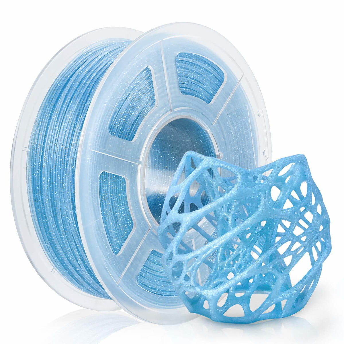 PLA Glitter Filament Flash Blue Low Shrinkage Enviornmental 1KG/Roll 3D Printer-Veeddydropshipping