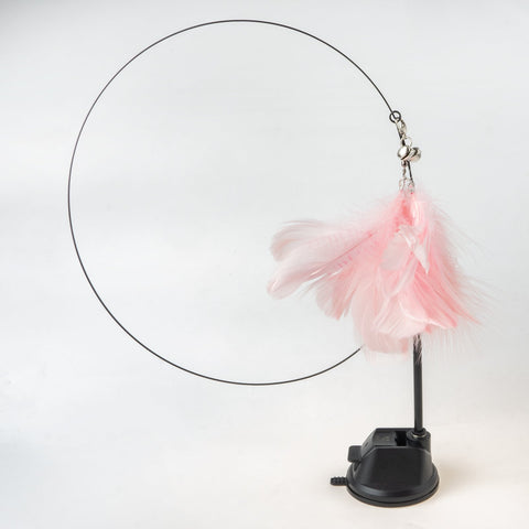 Handfree Bird/Feather Cat Wand with Bell-HA01381-Veeddydropshipping