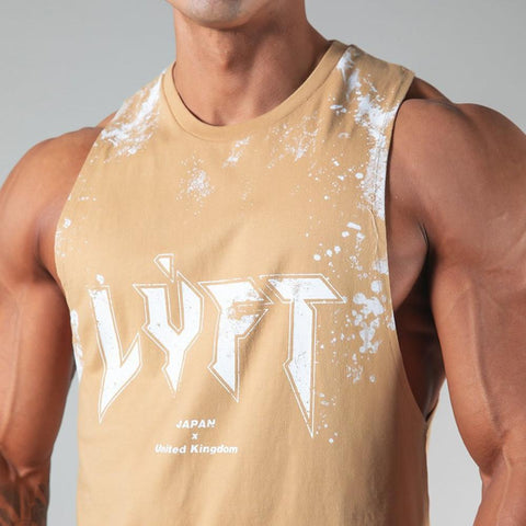 Summer Casual Print Sleeveless Shirt Men Gym-MF00052-Veeddydropshipping