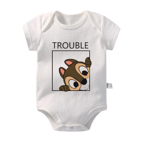 Funny Chip and Dale Disney Baby Bodysuits Cotton Short Sleeve-TB00303-Veeddydropshipping