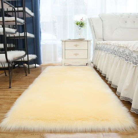 Faux Fur Area Rugs Artificial Sheepskin Fur Carpet-HA00479-Veeddydropshipping
