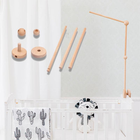 Assembly Bed Bell Mobile Rattles Bracket SetInfant Crib Mobile Wooden Bed-TB00487-Veeddydropshipping