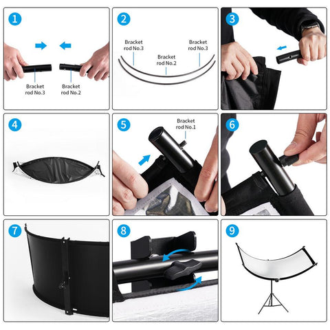 U-type Reflector W/ Tripod Collapsible Photography Light reflective screen -CE00453-Veeddydropshipping