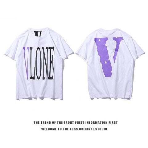 VLONE men/women short-sleeved streetwear cigarette letters loose-TB01128-Veeddydropshipping