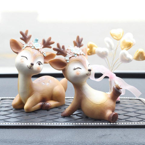 Mini Sika Deer Figurines Resin Craft Miniatures Decor-HA00336-Veeddydropshipping