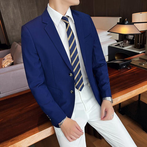 Blazer Jackets For Men Clothing 2023 Two Buttons Slim Fit-MF01275-Veeddydropshipping