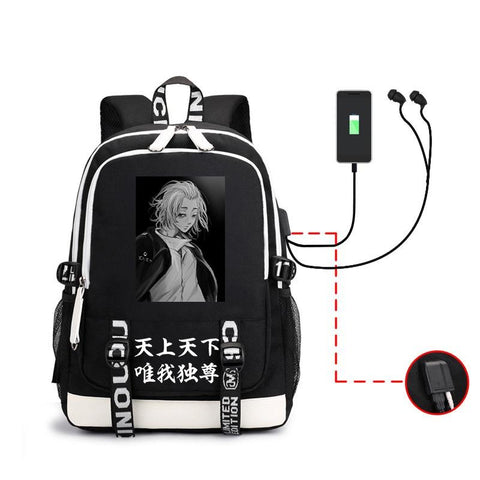 Character Print USB Shoulderbag Travelbag Bookbag Laptop Boy-BS00269-Veeddydropshipping
