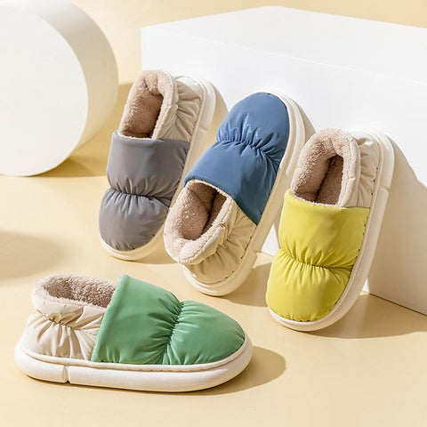 Cotton Slippers Indoor Home Non-Slip Thick Sole Furry-BS01293-Veeddydropshipping