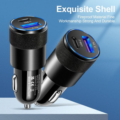 30W QC PD 4.0 3.0 Quick Charge Car Phone Charger For iPhone-PA01196-Veeddydropshipping